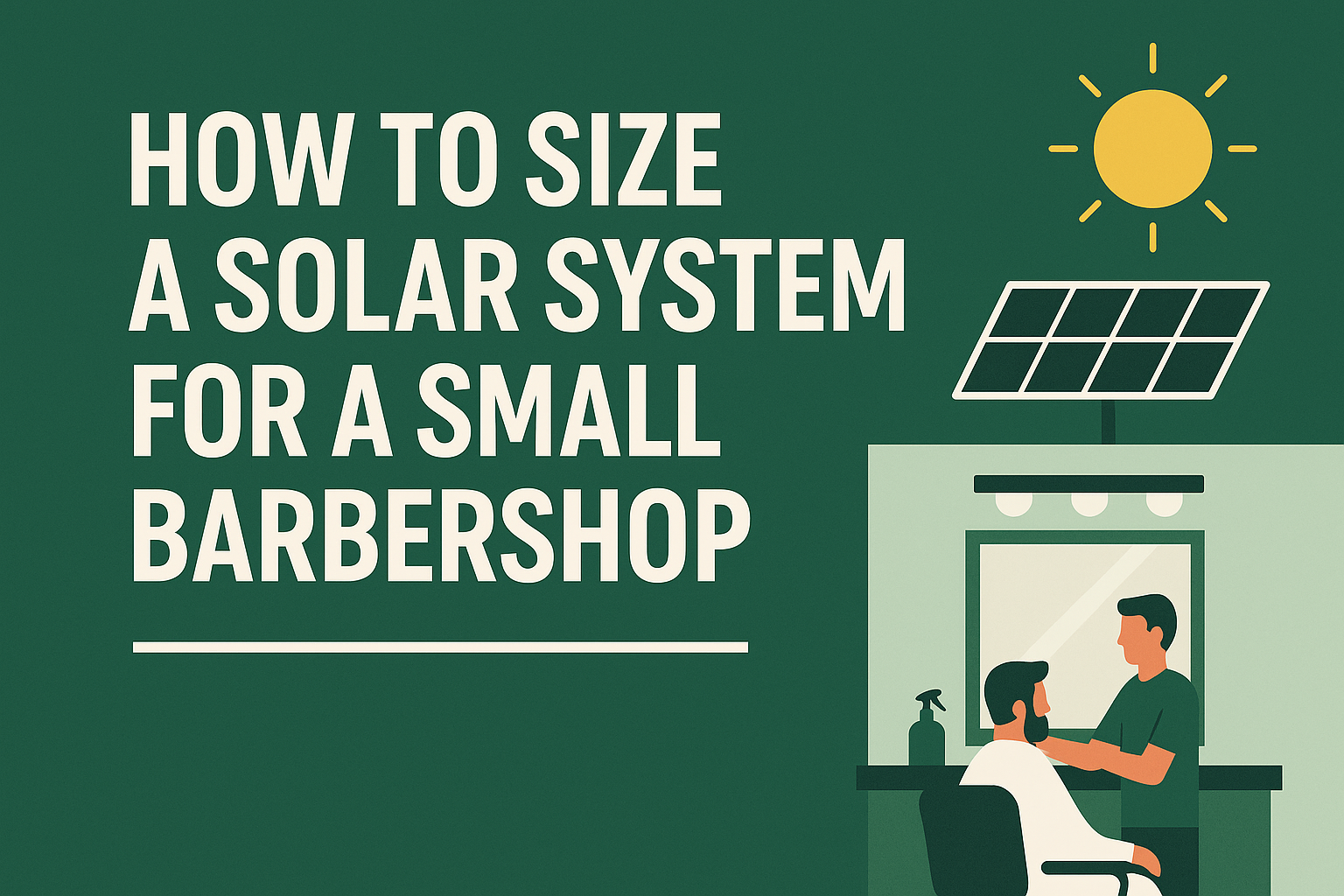 How to size $870 (N1,269,000) complete solar power system for a small barber shop